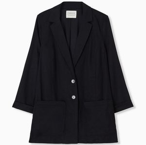 Torrid black linen casual blazer size 1x